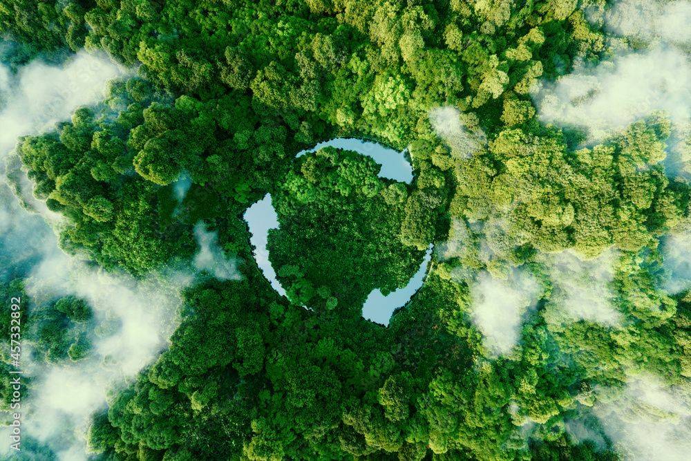 Lush forest and nature illustrating IHSE’s environmental conservation efforts - IHSE.